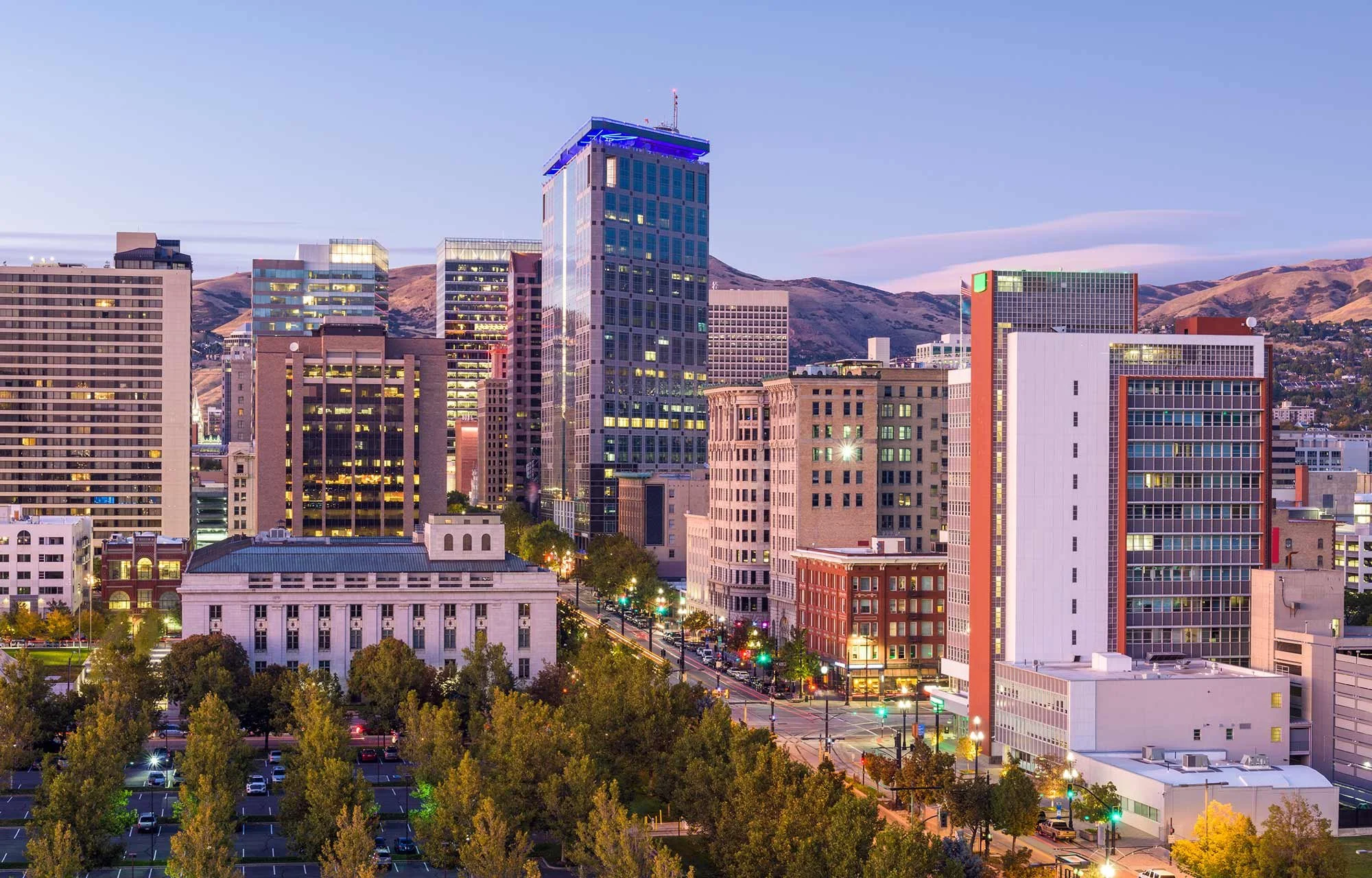 Downtown Salt Lake City commercial buildings
